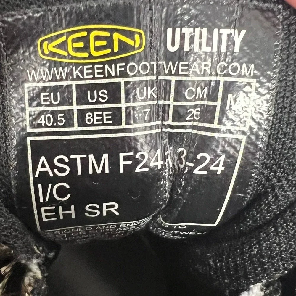 Keen Utility Lansing Mid Camo Waterproof Carbon Toe Work Boots Mens 8 Wide EH SR